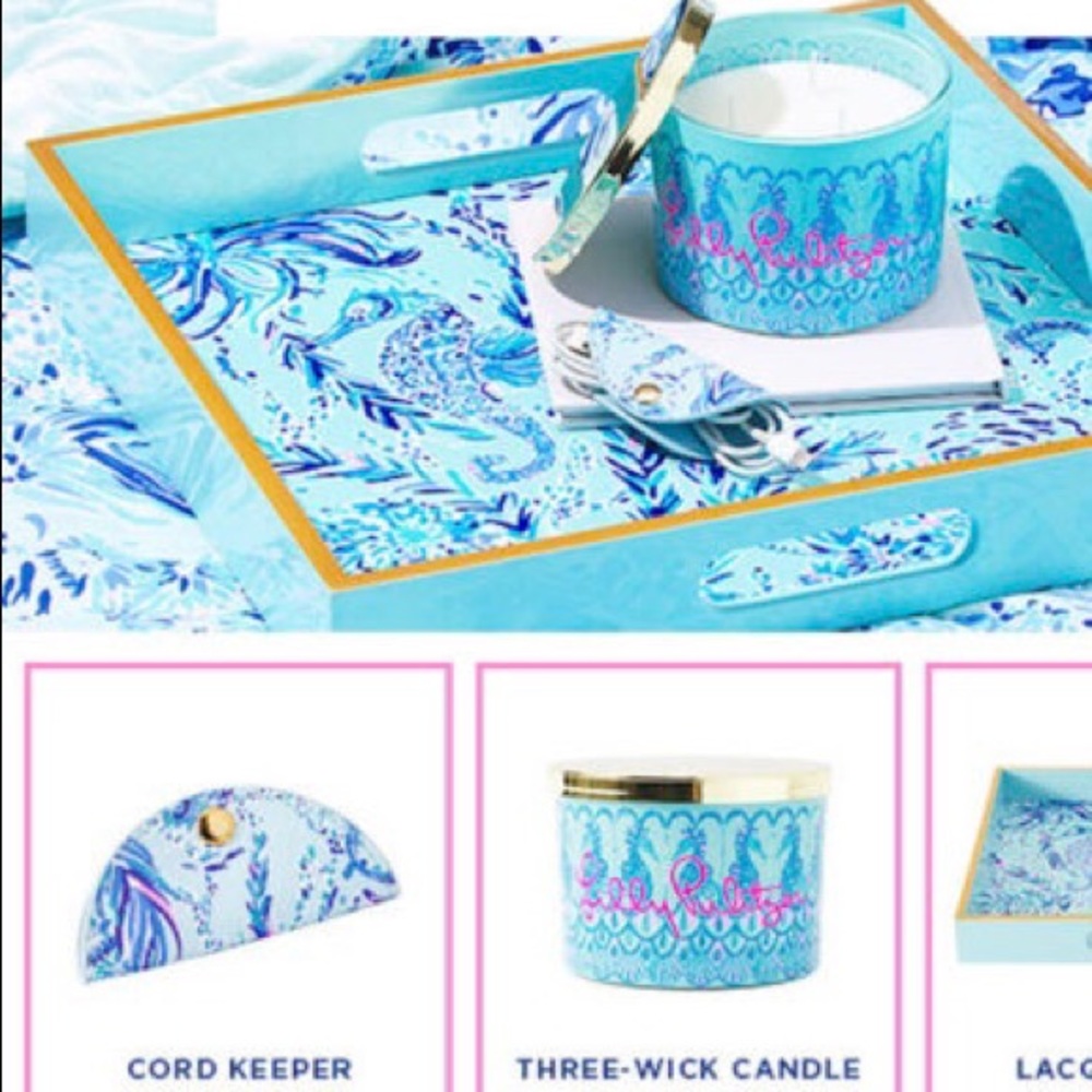 Lilly GWP Candle, Cord Keeper, & Phone Card Case